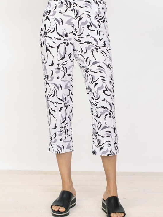 Habitat Pants - Habitat Clothes To Live In Capri Abstract Gauze Pants M